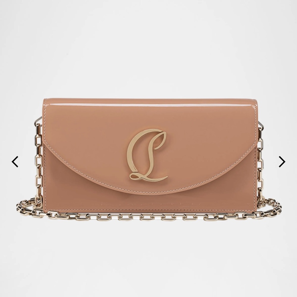 Christian Louboutin Loubi54 Flap Patent Leather Clutch Bag